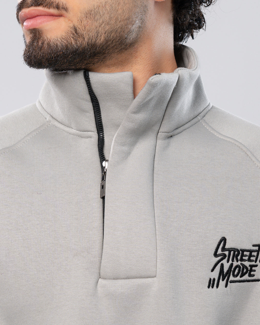 Street Mode light gray Quarter-Zip Pullover