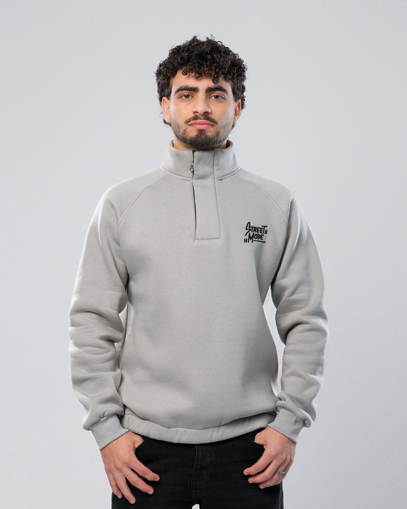 Street Mode light gray Quarter-Zip Pullover