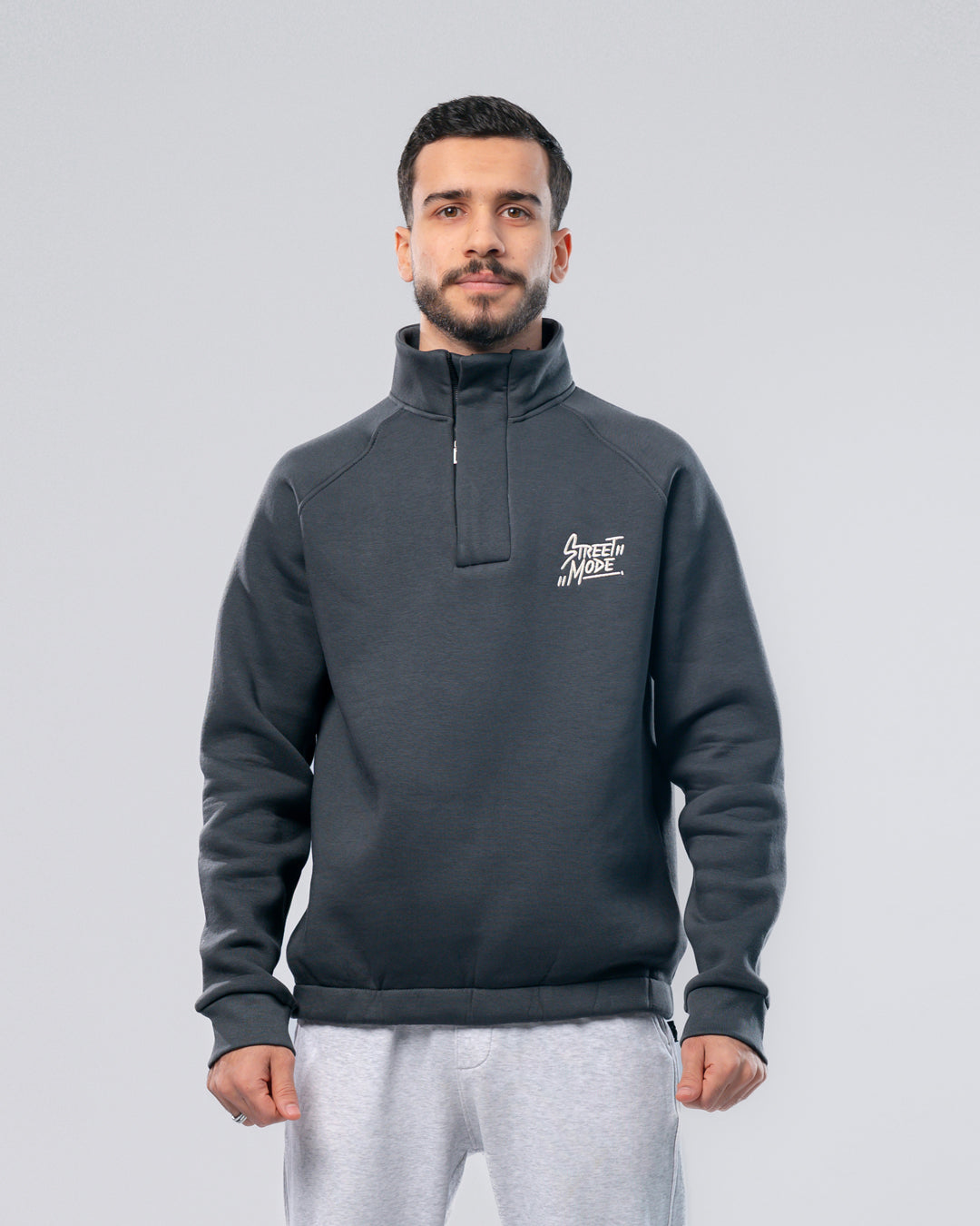 Street Mode Gray Quarter-Zip Pullover
